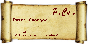 Petri Csongor névjegykártya